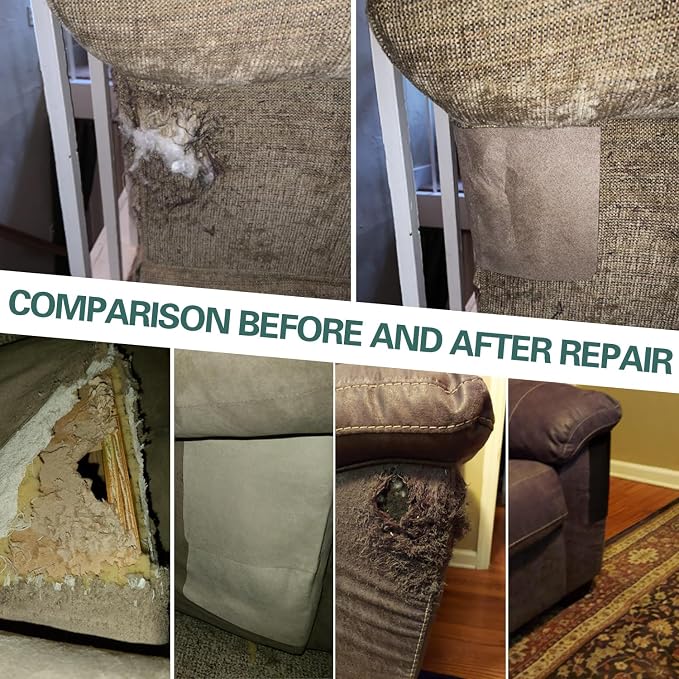 Azobur Couch Patch Repair Fabric, Microfiber Fabric, Self-Adhesive, - Image 5