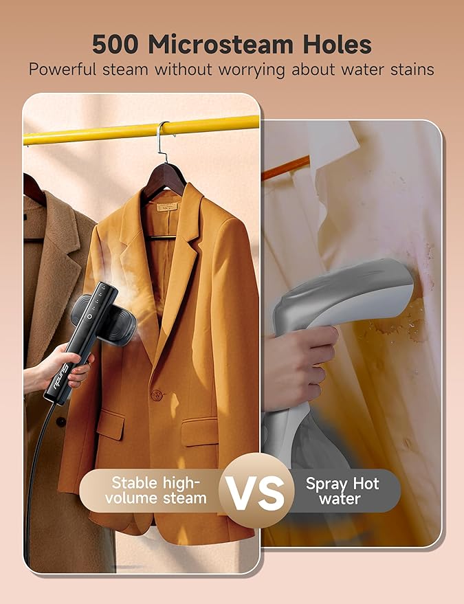 Travel Steamer for Clothes, Portable Handheld Design, Clothing Wrinkles Remover - Image 5