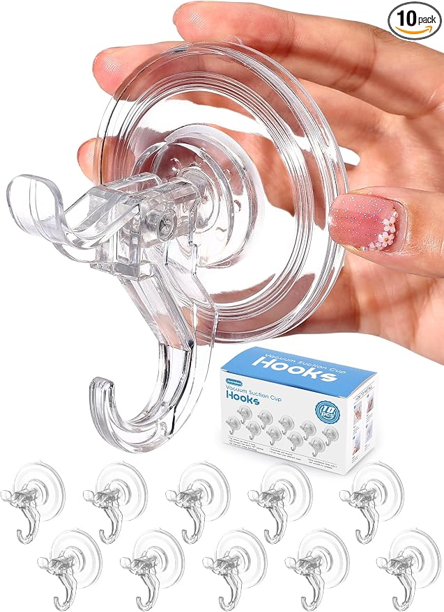 Antimbee Suction Cup Hooks, 10 Pack Reusable Suction Cup Hangers, Removable by Antimbee