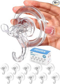 Antimbee Suction Cup Hooks, 10 Pack Reusable Suction Cup Hangers, Removable by Antimbee