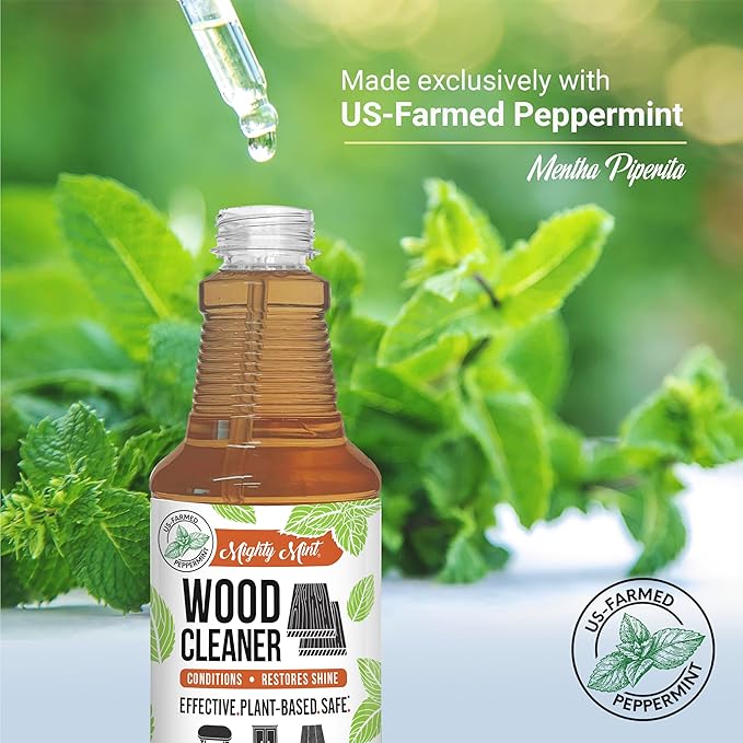 Mighty Mint Wood Cleaner and Conditioner, Spray Cleans and Renews Wood - Image 5