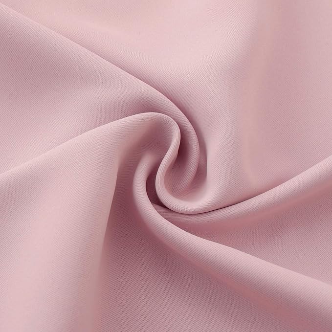 BGment Baby Pink Room Darkening Curtains - Image 6