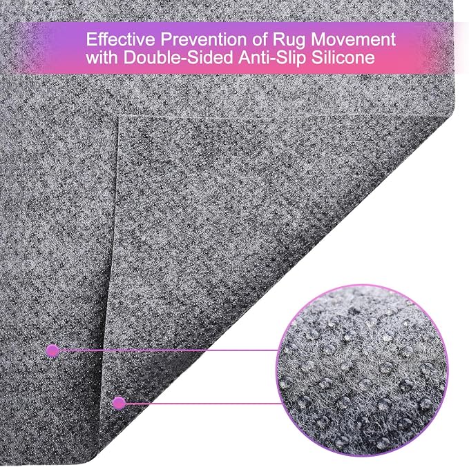 Ultra Strong Anti-Slip Rug Felt Pad 2 x 4 Feet Non Slip Area Gripper, Thin - Image 3