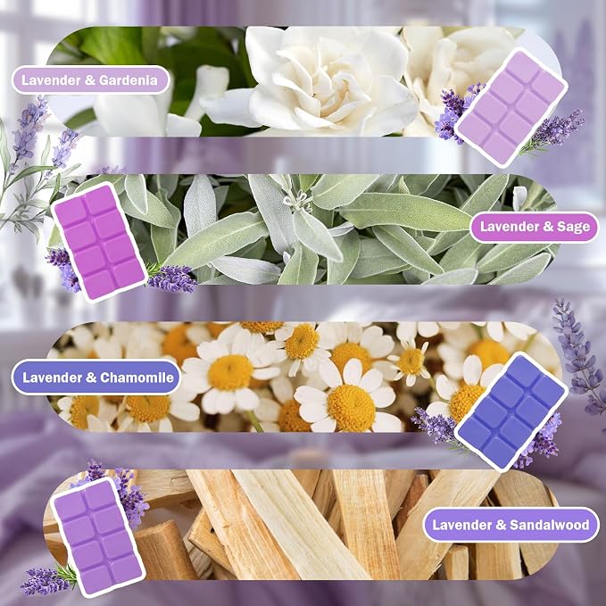 SCENTORINI Wax Melts, Wax Cubes Strong Scent, Long Lasting Lavender Scented - Image 2