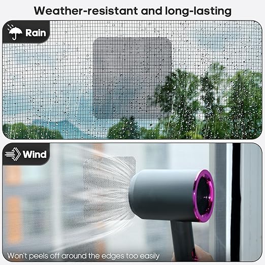 14 Sheets Window Screen Patches Repair Kit, Strong Adhesive Fiberglass Quick - Image 3