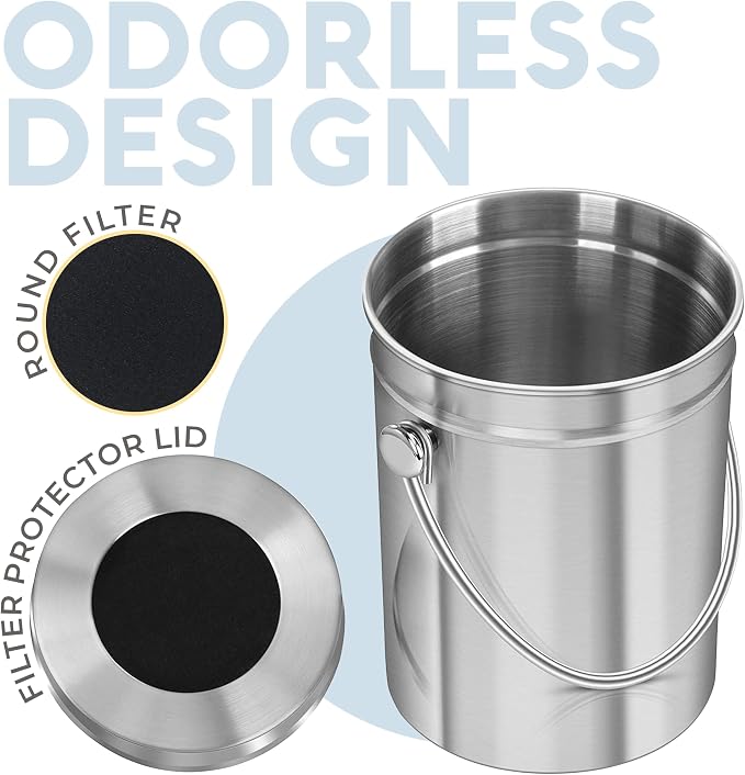 EPICA Countertop Compost Bin Kitchen | 1.3 Gallon | Odorless Composting Bin - Image 5
