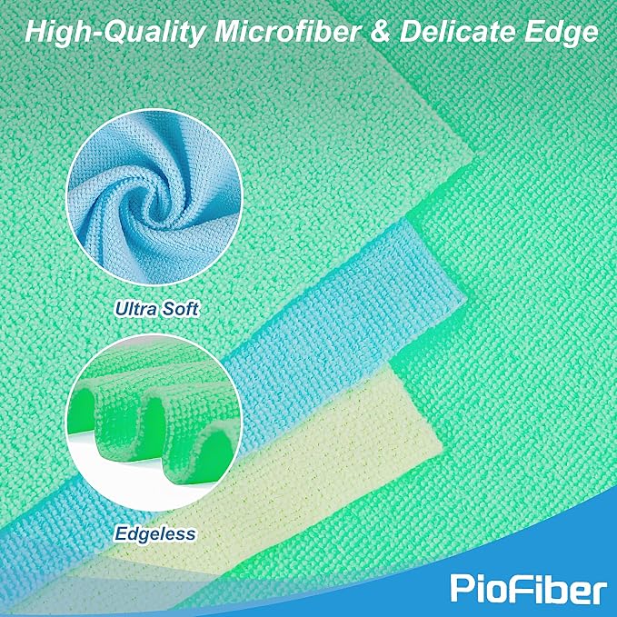 Shop Towels – 20 Pack Edgeless Microfiber Cleaning Cloths, Reusable Towels - Image 4