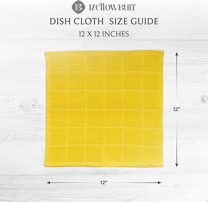 100% Cotton Terry Dish Cloth & Dish Towel, 6 Pack, Super Soft and Absorbent - Image 4