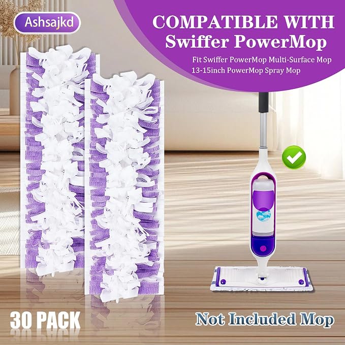 30 Pack Disposable Power Mop Refills Compatible - Image 2