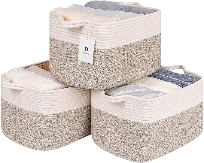 Medium and Large Woven Basket//With Handle, Used by Laughbird