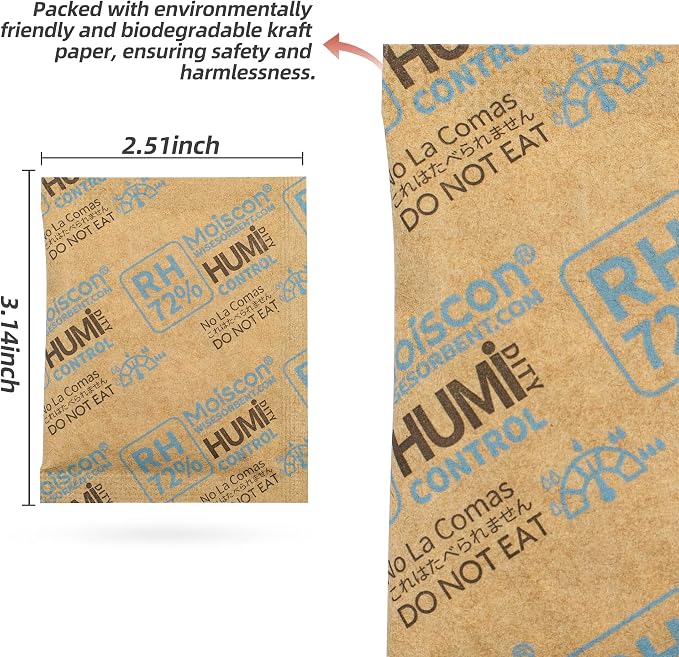 72% Two-Way Humidity Control Packs- 8 Gram Moisture Absorbers - Image 3