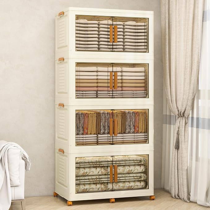 Plastic Stackable Storage Bins by Unknown