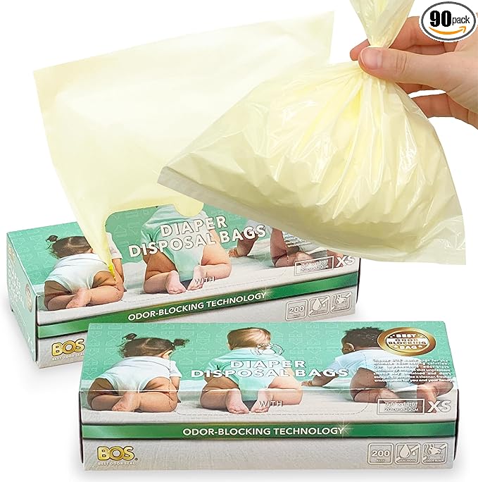 BOS, Odor-Sealing Dirty Diaper Trash Bags by BOS