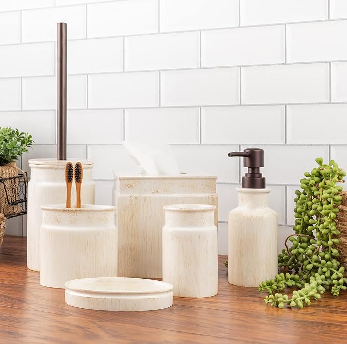 Creative Scents Rustic Luxe Toilet Brush and Holder Set - Image 6
