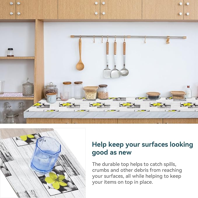 Non Adhesive Shelf Liner Kitchen 12" W x 60" L Drawer Liner Pantry Liner - Image 4