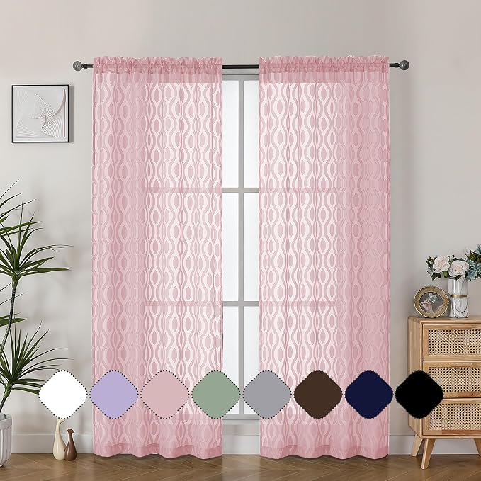 Aiyufeng Sheer Curtains 72 Inches Long by Aiyufeng