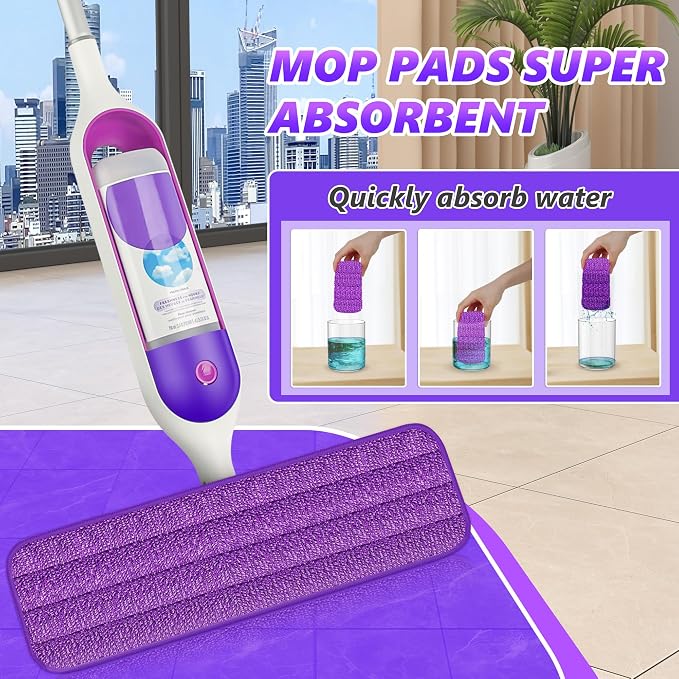 EXEGO 6 Count Reusable Microfiber Mop Pads - Image 5