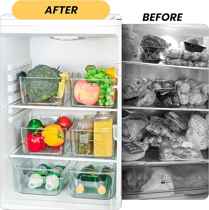 Clear Plastic Storage Bins, Refrigerator, Organizer Bins - Image 7