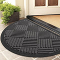 Smiry Half Circle Front Door Mat Outside Entrance, Heavy Duty Outdoor Indoor by Smiry
