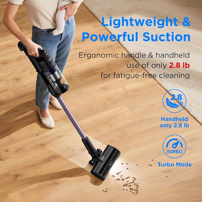 CANDY Cordless Vacuum Cleaner, Stick Vacuum Cordless Rechargeable, 45Mins - Image 3