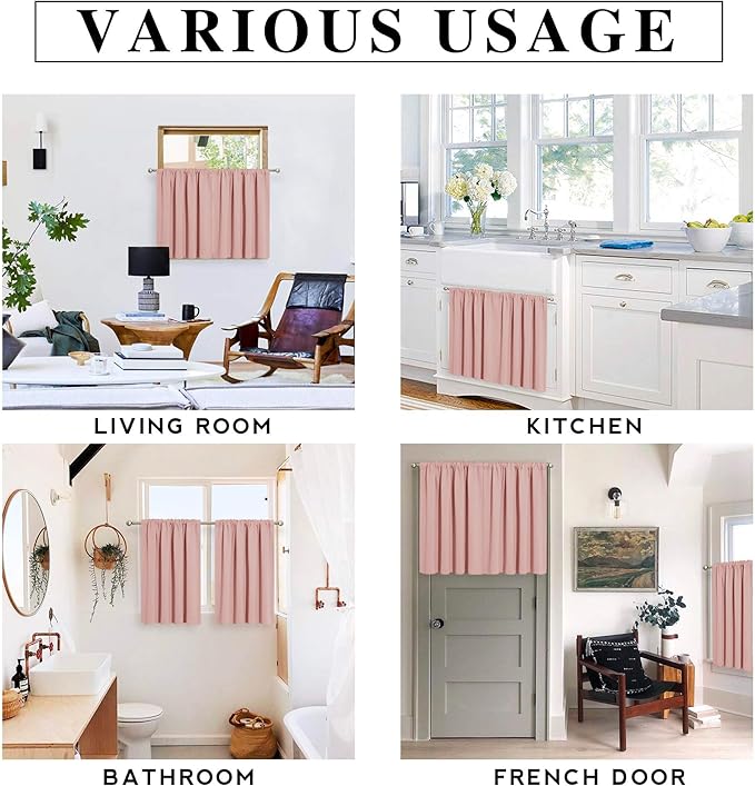 RYB HOME Small Curtains Blackout - Image 6