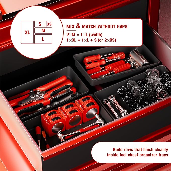 【48PCS & 5 Sizes】Tool Box Organizer Tray, Toolbox Drawer Organizer - Image 4