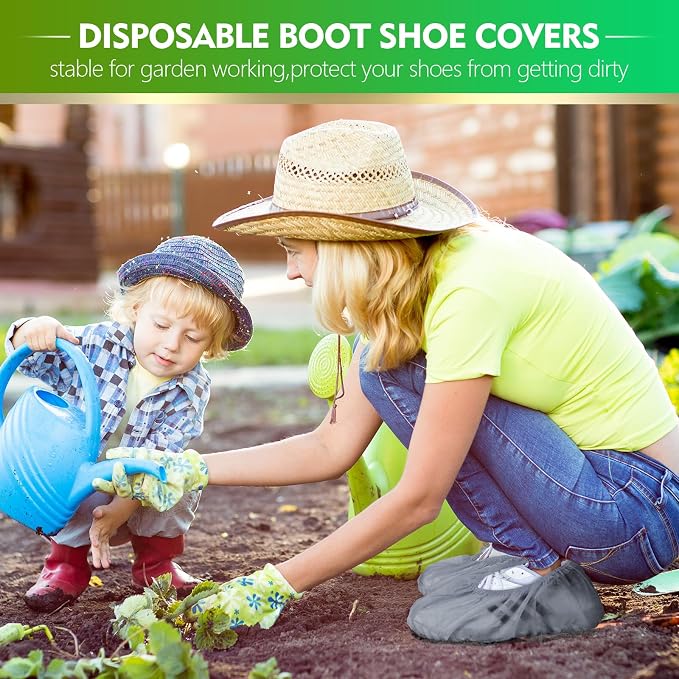 Zhanmai 300 Pack Disposable Shoe Covers Non Slip Disposable Large Foot Booties - Image 5