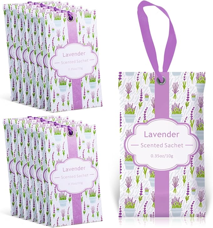 SCENTORINI Lavender Sachets for Drawers and Closets, Long-Lasting Sachets Bags by SCENTORINI