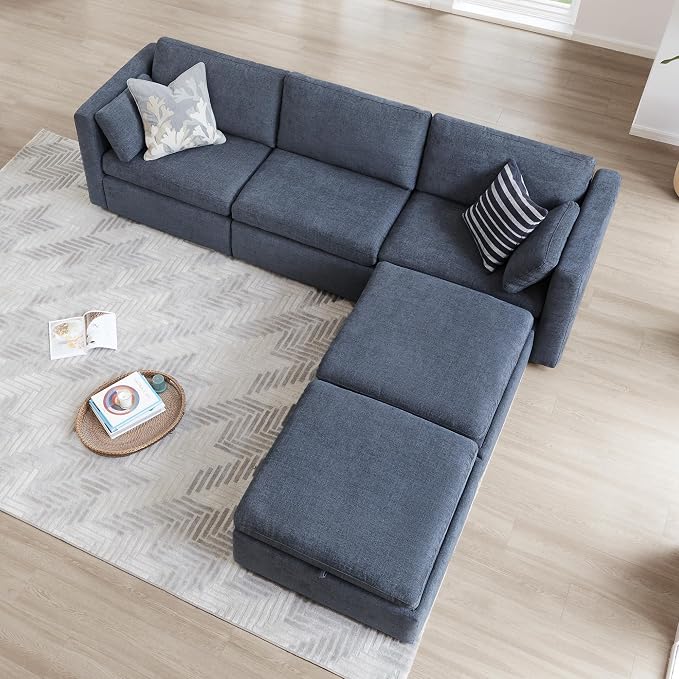 CHITA Oversized Modular Cloud Sectional Sofa Set, FSC Certified U Shaped Couch - Image 3