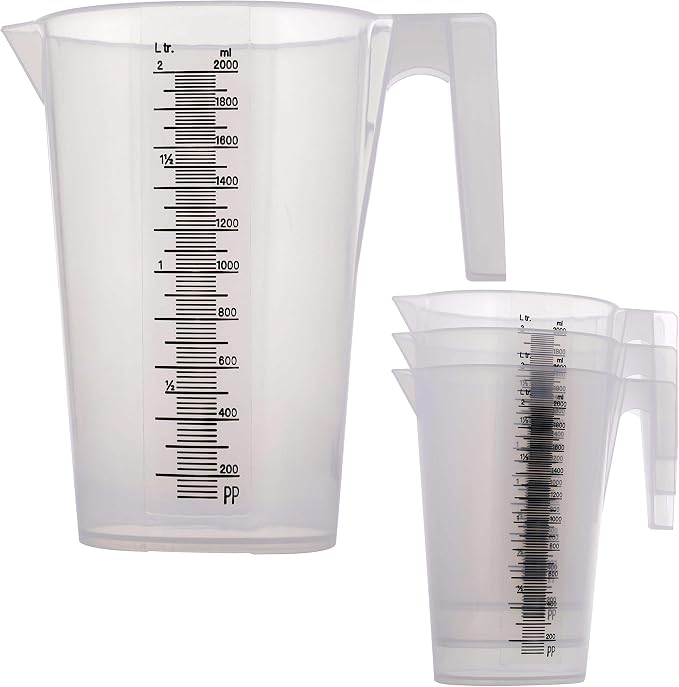 TCP Global 2 Liter Plastic Graduated Measuring and Mixing Pitcher by TCPGlobal