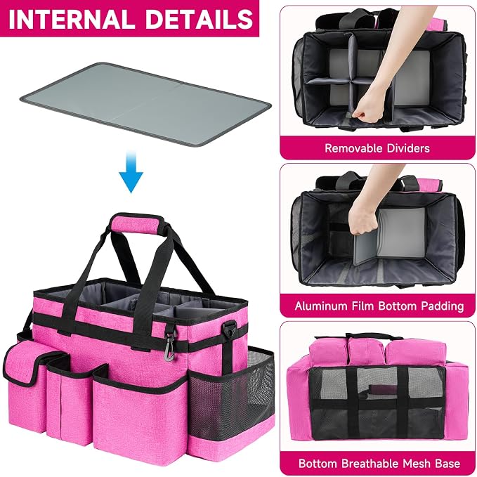 Cleaning Caddy Bag, Large Cleaning Supplies Organizer - Image 2