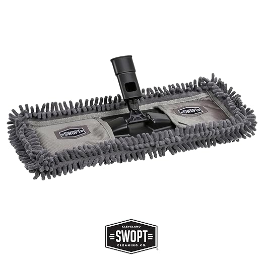 SWOPT 18” Microfiber Dust Mop, Microfiber Flexible Duster, Cotton Mop + 60" - Image 2