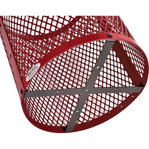 Global Industrial Outdoor Diamond Steel Trash Can - Image 5