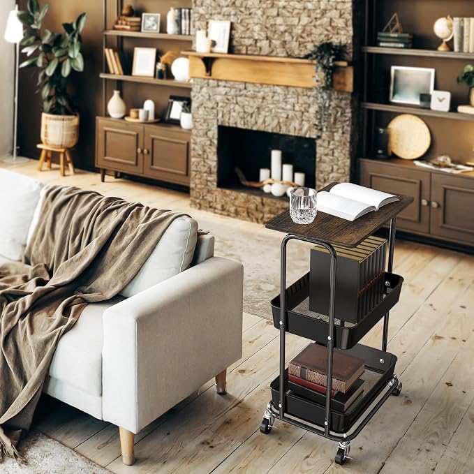 Simple Houseware 2-Tier Rolling Utility Cart - Image 5