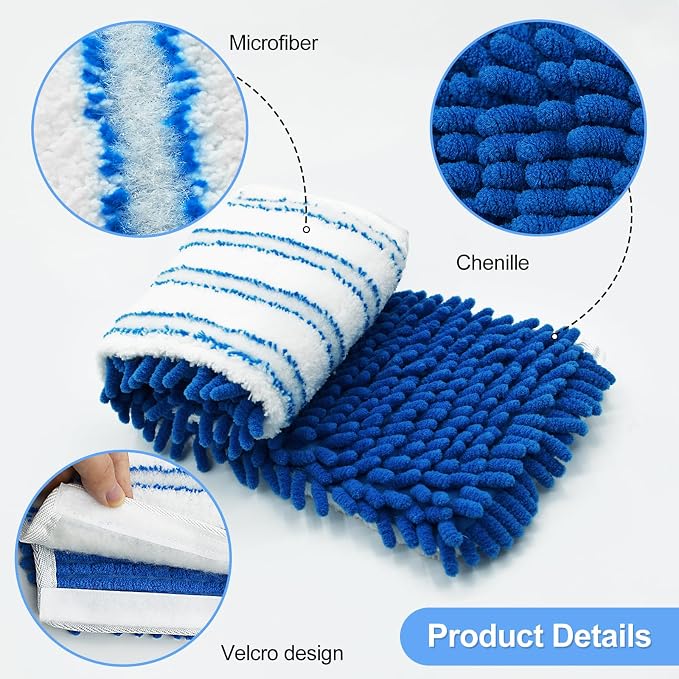 4 Pack Mop Heads Replacements for Ocedar Dual-Action Microfiber Flip Mop - Image 3