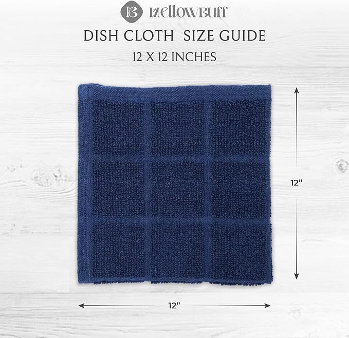 100% Cotton Terry Dish Cloth & Dish Towel, 6 Pack, Super Soft and Absorbent - Image 4