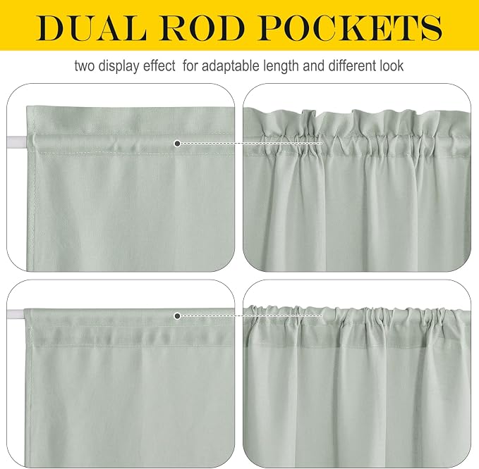 NICETOWN Sage Green Door Curtains - Image 3
