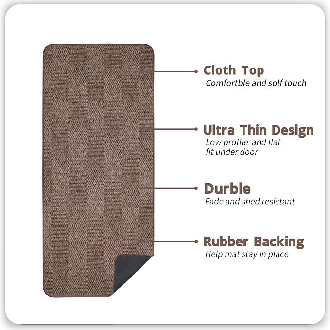 Bath Mat, Ultra Thin Bathroom Runner Rugs, Large Bath Mats - Image 2