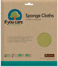 If You Care Sponge Cloths – 5 Count – 100% Natural Cleaning Rags by IfYouCare