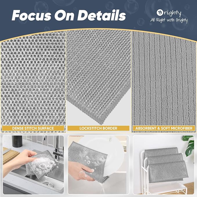 Orighty Multipurpose Wire Dishwashing Rag 24 Pcs, Upgraded Double-Layer - Image 3