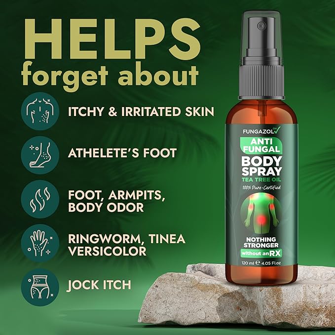 Body Spray with Tea Tree Oil | Fast-Absorbing Antifungal Treatment - Image 2