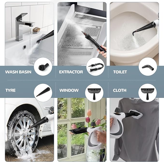 Spurgehom Handheld Steam Cleaner, Portable Steamer - Image 3