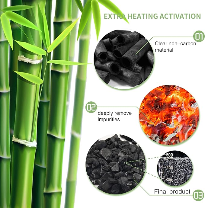 8 Pack Bamboo Charcoal Air Purifying Bag, Activated Charcoal Bags Odor Absorber - Image 3