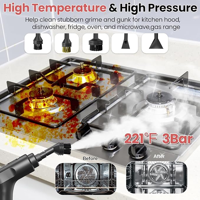 Handheld Steam Cleaner for Home, 2500W High Pressure Steam Cleaner for Car - Image 5