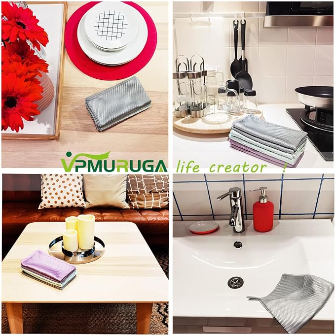 Fish Scale Streak Free Magic Glass Window Car Mirror Microfiber Cleaning Cloth - Image 6