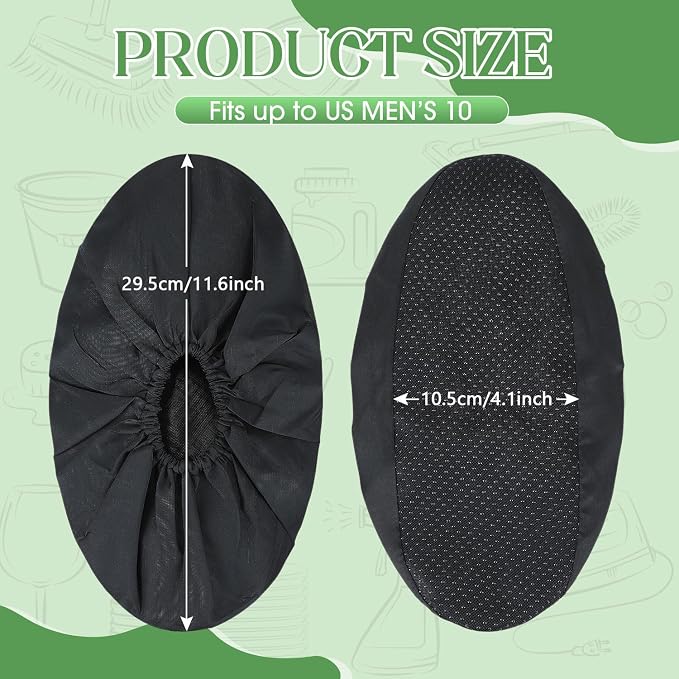 Frienda 8 Pairs Non Slip Reusable Shoe Covers Waterproof Boot Covers - Image 2