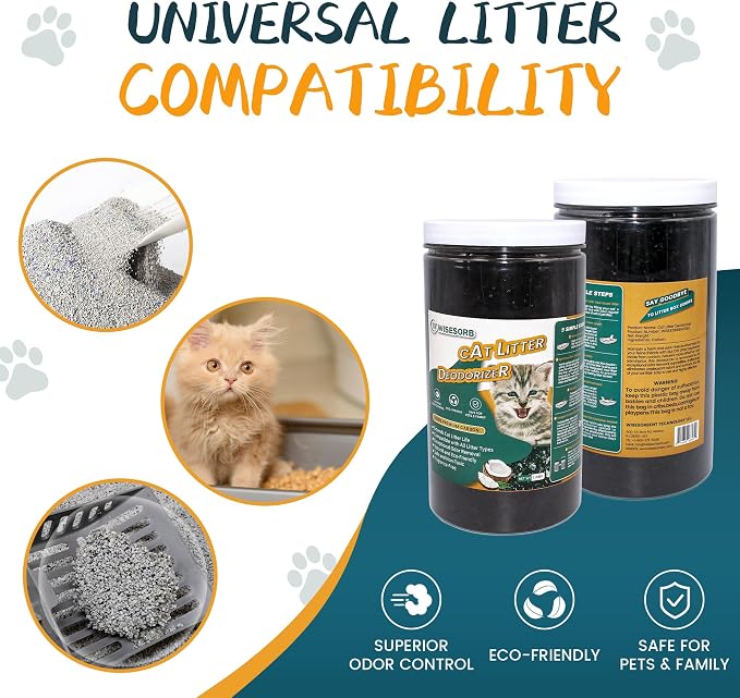 Cat Litter Deodorizer 2.4Lb Activated Carbon Litter Box Odor Eliminator - Image 3