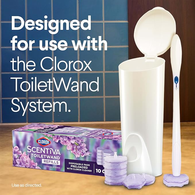 CLOROX Scentiva ToiletWand Toilet Cleaner Refills, Toilet brush, Lavender and - Image 7