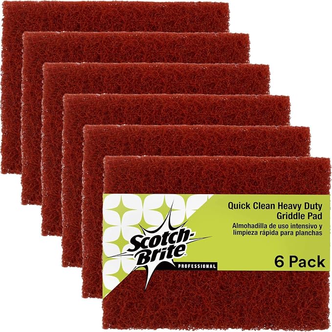 3M Scotch-Brite Griddle Cleaning, Quick Clean Heavy Duty Scour Pad, 4 in x 5.25 by 3MIndustrial