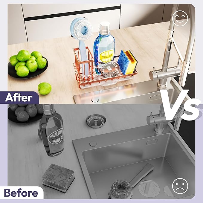 SWTYMIKI Sink Caddy Kitchen Sink Organizer - Image 6